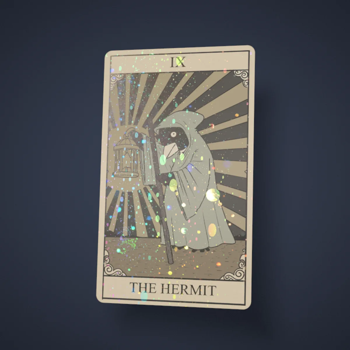 A sample card in Galaxy Foil, close-up